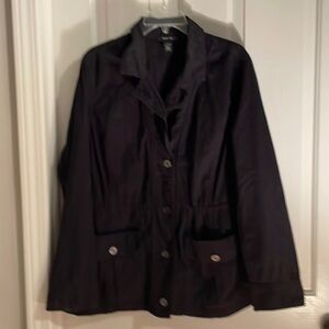 Style and Co size large black cotton jacket